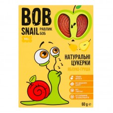 ЦУКЕРКИ НАТУРАЛЬНІ ЯБЛУЧНО/ГРУШЕВІ 60Г BOB SNAIL