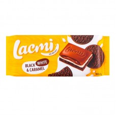 ШОКОЛАД МОЛОЧНИЙ LACMI BLACK WHITE CARAMEL 100Г РОШЕН