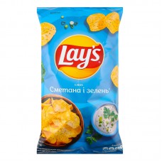 ЧІпси Карт Сметана/Зелень 120Г Lays