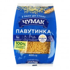 МАКАРОНИ ПАВУТИНКИ 400Г ТМ "ЧУМАК"