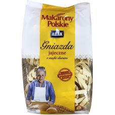 МАКАРОНИ ГНІЗДА ЯЄЧНІ TAGLIATELLE 400Г MAKARONY POLSKIE