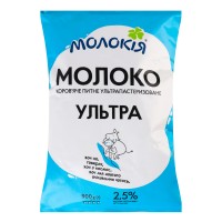 Молоко Ультрапаст Ультра 2.5% Т/Ф 900Г Молокія