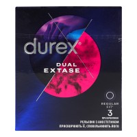 Презерв Dual Extase /3Шт/ 1Пач Durex